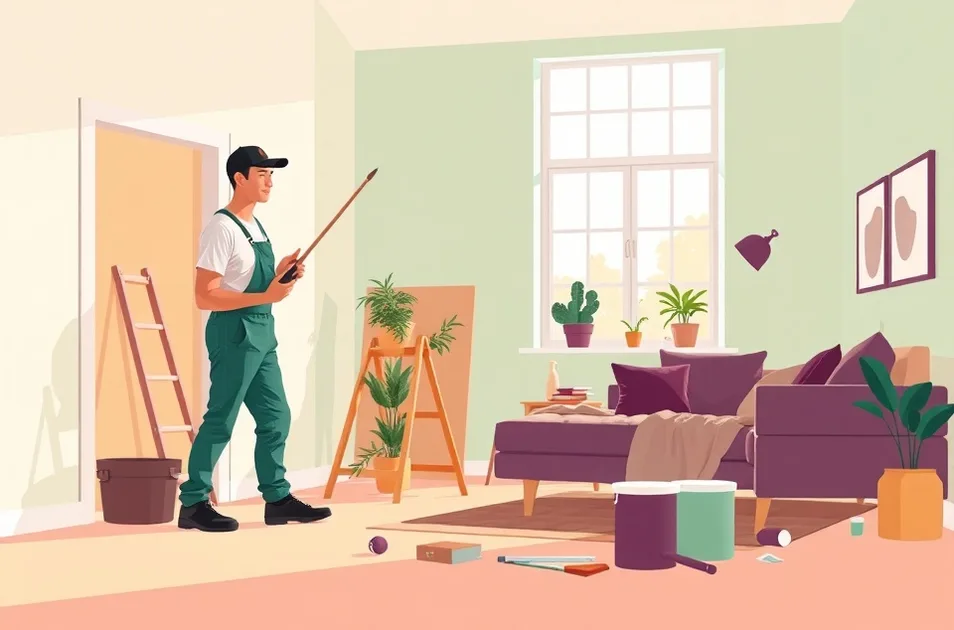 Intérieur rénové après travaux de peinture à Nogent-sur-Oise